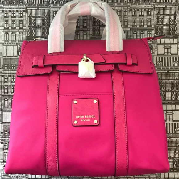 henri bendel Handbags - Henri Bendel Jestsetter Backpack Mini Peacock Pink